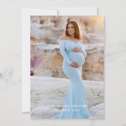 ママは野生の花の中性の赤ちゃんシャワーになる 招待状 (裏面)