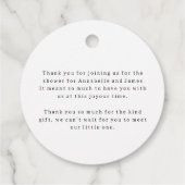 ママは野生の花の赤ちゃんシャワー フェイバータグ (裏面)