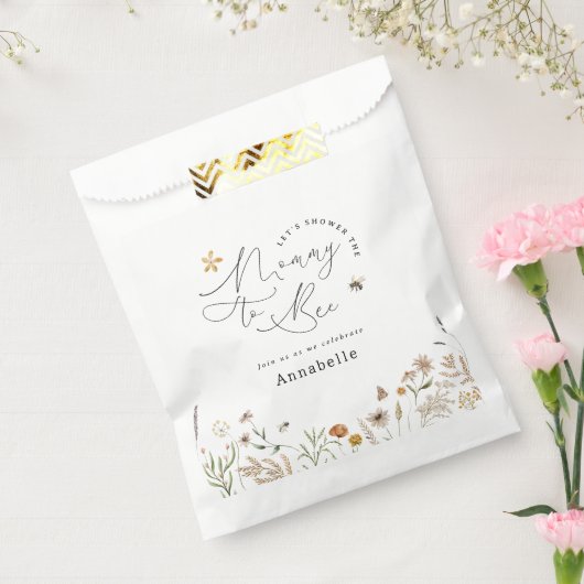 ママは野生の花の赤ちゃんシャワー フェイバーバッグ (封をした状態)