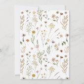ママは野生の花の赤ちゃんシャワー 招待状 (裏面)