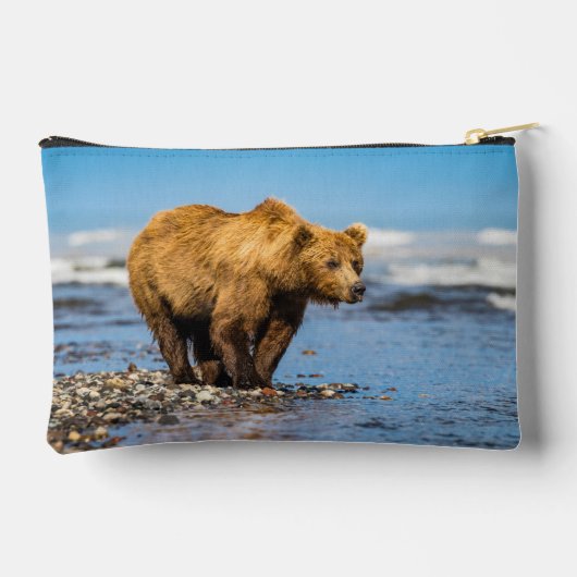 ママは2人の子どもたちを見ている アクセサリーポーチ (裏面)