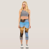 ママは2人の子どもたちを見ている カプリレギンス (正面)