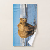 ママは2人の子どもたちを見ている バスタオルセット (ハンドタオル)