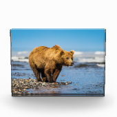 ママは2人の子どもたちを見ている フォトブロック (正面)