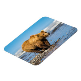 ママは2人の子どもたちを見ている マグネット