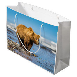 ママは2人の子どもたちを見ている ラージペーパーバッグ