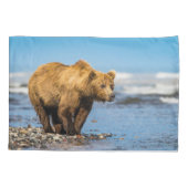 ママは2人の子どもたちを見ている 枕カバー (裏面)