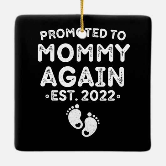 ママは2022年の母の日を新しい母のために再びest セラミックオーナメント (裏面)