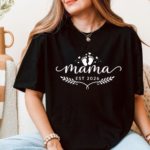 ママは2026年誕生予定 新しいママの妊娠発表 Tシャツ