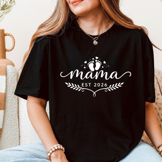 ママは2026年誕生予定 新しいママの妊娠発表 Tシャツ