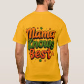 ママはTシャツ最高のを知っている Tシャツ (裏面)