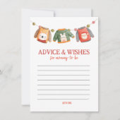 ママへのアドバイス&ウィッシュ クリスマスベイビーシャワー ノートカード (正面)