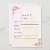 ママへのアドバイス 象のベビーシャワー 招待状 (正面)