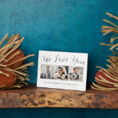 ママへのギフト 3枚の写真コラージュ プレート フォトプラーク (側面)