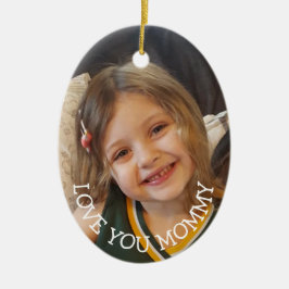 ママへのクリスマスプレゼントLove You Mommy セラミックオーナメント