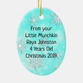 ママへのクリスマスプレゼントLove You Mommy セラミックオーナメント (裏面)