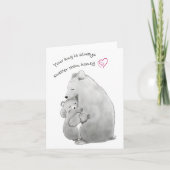 ママへのバレンタインデーカード かわいいクマのカード カード (正面)