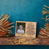 ママへのメモリアル名言 オーダーメイドの写真と名前 フォトプラーク (側面)