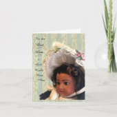 ママへのヴィクトリアン時代のアンティーク人形カード カード (正面)