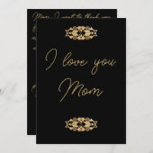 ママへの愛のエレガントなカスタムホリデーカード シーズンカード (正面/裏面)