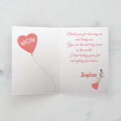 ママへの愛をこめて スポットがいるグレートデーンより母の日ラブ カード (内部)