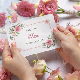 ママへの母の日の聖書の花の水彩画カード シーズンカード