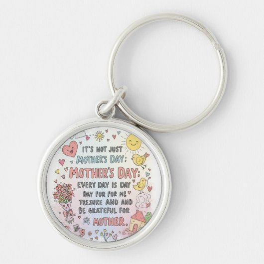 ママへの毎日の愛Doodle Keychain キーホルダー (正面)