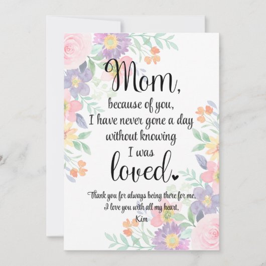 ママへの特別なカード 母の日カード シーズンカード (正面)