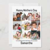 ママへの特別なギフト 母の日 9枚の写真のコラージュ シーズンカード (正面)