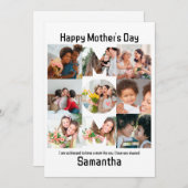 ママへの特別なギフト 母の日 9枚の写真のコラージュ シーズンカード (正面/裏面)