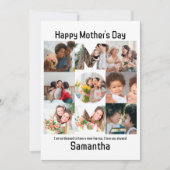 ママへの特別なギフト 母の日 9枚の写真コラージュ シーズンカード (正面)