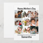 ママへの特別なギフト 母の日 9枚の写真コラージュ シーズンカード (正面/裏面)