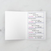 ママへの誕生日クーポン - ブロンドガール カード (内部)