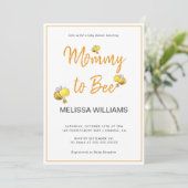 ママへビーシンプルビーエレガントベイビーシャワー 招待状 (スタンド正面)