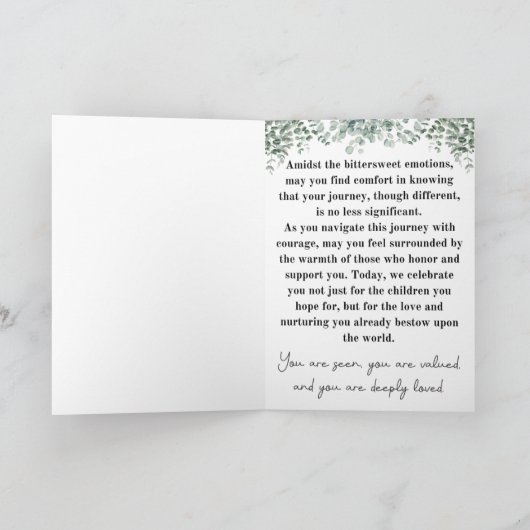 ママへ おめでとう 新しい命を授かるために頑張っているママへ シーズンカード (内部)