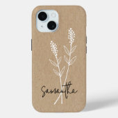ママへ カスタム ミニマリスト フラワー iPhone ケース Case-Mate iPhoneケース (裏面)