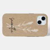 ママへ カスタム ミニマリスト フラワー iPhone ケース Case-Mate iPhoneケース (裏面 (横))