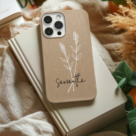 ママへ カスタム ミニマリスト フラワー iPhone ケース Case-Mate iPhoneケース