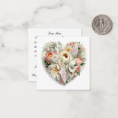 ママへ ハート型の花束 ノートカード (正面/裏面インサイチュ)