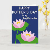 ママへ　優しい母の日インディゴカード カード (黄色い花)