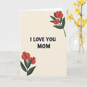 ママへ 愛してるよ ボタニカル カード (黄色い花)