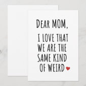 ママへ 私たちって同じ変わり者よね 愛してる シーズンカード (正面/裏面)