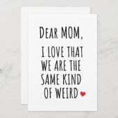 ママへ 私たちって同じ種類の変わり者よね 愛してる シーズンカード (正面/裏面)