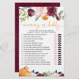 ママまたはパパのゲーム秋フローラカボチャ