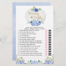 ママまたはパパのゲーム青い緑の秋カボチャ