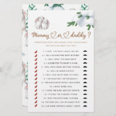 ママまたはパパの冬の赤ちゃんシャワーゲーム (正面/裏面)