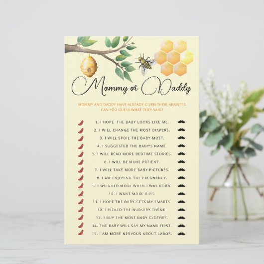 ママまたはパパの赤ちゃんシャワーゲーム (スタンド正面)