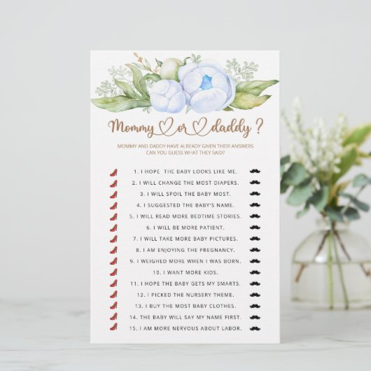 ママまたはパパの赤ちゃんシャワーゲーム (スタンド正面)