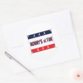 ママまたはパパの#1ファン ラウンドシール (封筒)