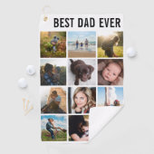 ママまたはパパ最高のパパEver EditablePhoto Keepsake ゴルフタオル (インサイチュ)